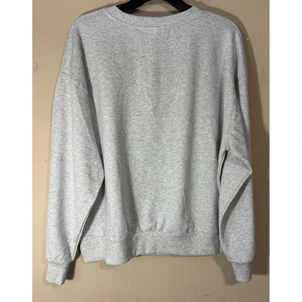 No Boundaries Sleep Long Sleeve Sweater Top Women XXL Gray Crewneck Pullover NEW